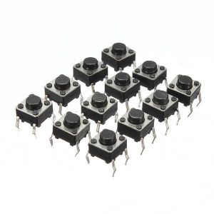 Geekcreit&reg; 100pcs Mini Micro Momentary Tactile Touch Switch Push Button DIP P4 Normally Open