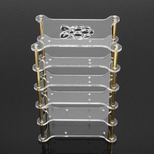 Clear Acrylic 5 Layer Cluster Case Shelf Stack For Raspberry Pi 4/3/2 B and B+