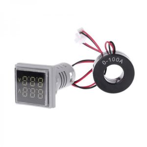 Geekcreit&reg; AC 60-500V 0-100A D18 Square LED Digital Dual Display Voltmeter Ammeter Voltage Gauge Current Meter