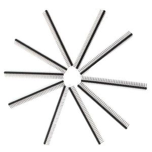 10pcs 40 Pin 2.54mm Single Row Pin Header Curved Needle For