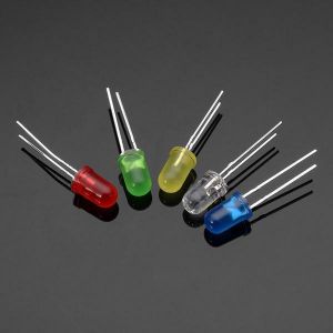 100pcs 20mA F5 5MM 5 Colors Ultra Bright LED Diode For DIY Projects