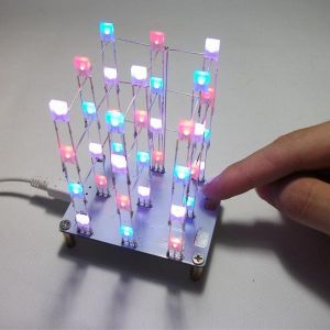 Geekcreit&reg; DIY C51 Touch Control 3x3x4 Color LED Light Cube Kit