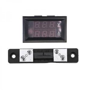 Mini Digital Blue + Red Led DC Current Meter Voltmeter With 50A 75mV Ampere Shunt