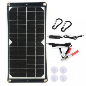40W Flexible Monocrystalline Solar Panel 18V Battery Charger Kit For Car Van