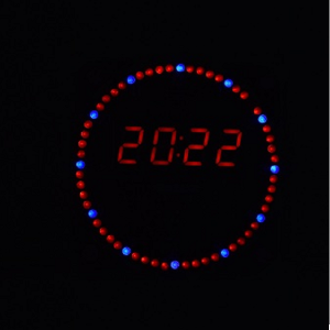 Geekcreit? Upgrade DIY EC1515B DS1302 Light Control Rotation LED Electronic Clock Kit Size 81x81x2mm