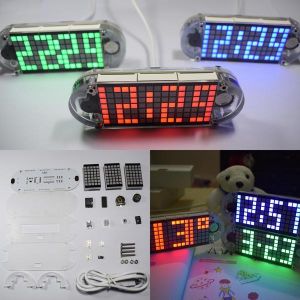 shopping אלקטרוניקה וערכות עשה זאת בעצמך Geekcreit&reg; DIY DS3231 Touch Key Precision High Brightness LED Dot Matrix Display Desktop Alarm Clock Kit