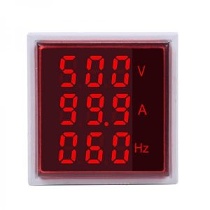 Geekcreit&reg; 3 in 1 AC 60-500V 100A Square LED Digital Voltmeter Ammeter Hertz Meter Signal Lights Voltage Current Frequency