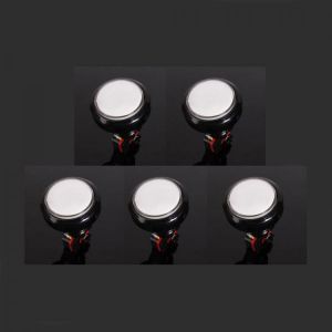 5Pcs White 45mm Arcade Video Game Big Round Push Button LED Lighted Illuminated Lamp