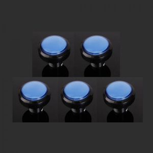 5Pcs Blue 45mm Arcade Video Game Big Round Push Button LED Lighted Illuminated Lamp