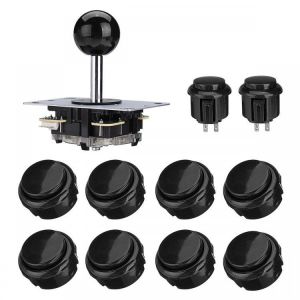 Black Blue Red Arcade Joystick 27mm 32mm Push Button Game Controller DIY Kit