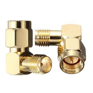 DANIU SMA Male To SMA Female Jack Right Angle Crimp RF Adapter Connector