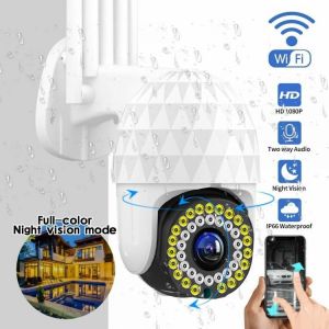 Guudgo 1080P 39 LED Outdoor PTZ IP Camera Two Way Audio Wifi Camera Auto Waterproof Night Vision CCTV Video Surveillance