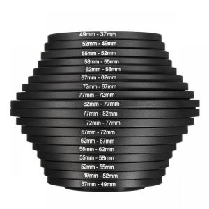 shopping צילום ומצלמות 18pcs Step Up Down Lens Filter Ring Adapter Set 37 - 82mm For Canon Nikon