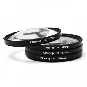 shopping צילום ומצלמות 67mm Close-Up Macro Lens Filters Kit +1 +2 +4 +10 for DC DV SLR DSLR Camera Optical Glass