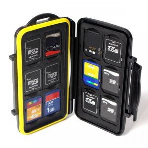 Waterproof Memory Card Case Box Protector Hard Pouch Support 12 SD 12 TF Micro SD Card