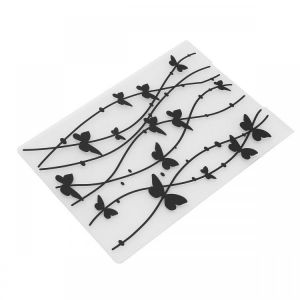 Plastic Butterfly Vine Embossing Folder Template Scrapbooking Paper Craft Decor Cutting Dies 10x15cm