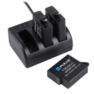 PULUZ Battery Charger with Micro USB Type-C Interface LED Inldicator