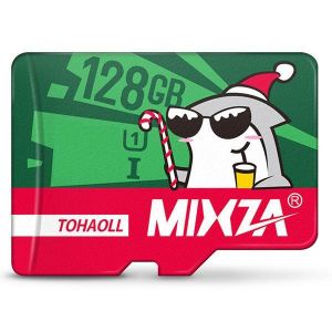 Mixza Christmas Shark Limited Edition 128GB U1 Class 10 TF Micro Memory Card for DSLR Digital Camera TV Box MP3