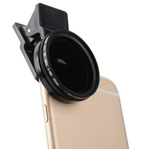 Zomei Adjustable 37mm Neutral Density Clip-on ND 2-400 Phone Camera Filter Lens for iPhone Samsung HTC Huawei Android IOS