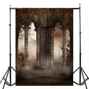 5x7FT Retro Vinyl Terror Castle Studio Photography Background Backdrop Baby Prop