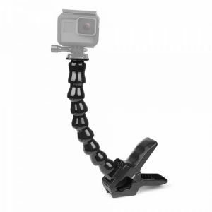 SHOOT XTGP117 Universal 24cm Gooseneck Adjustable Flexible Jaws Clamp Mount Stand Clip Arm Monopod For GoPro Hero 6 5 4 3 SJCAM Xi