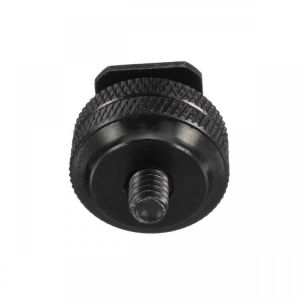 Dual Nuts Metal Tripod Mount Screw to Flash Camera Light Stand Hot Shoe Adapter
