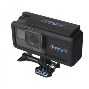 SheIngka FLW501 2300mAh External Battery with Camera Case Side Powerbank with Protective Case Frame for GoPro Hero 5 6 for Type-C 