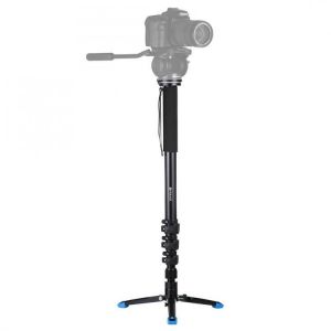 PULUZ PU3015 Four-Section Aluminum-magnesium Alloy Self-Standing Monopod with Support Base Bracket