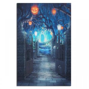 5x7ft Halloween Deep Banked Path Vinyl Backdrop Photography Prop Studio Photo Background