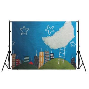 5x7ft Baby Children Photography Background Backdrop Shooting Studio Photo Props Stars Moon House