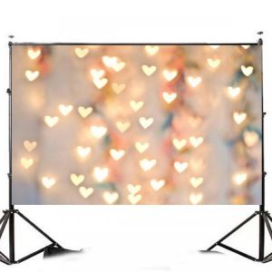 7x5FT Warm Heart Love Heart Light Photographic Vinyl Background Studio Backdrop