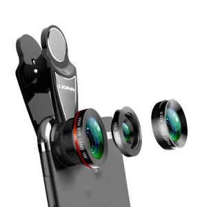 LIGINN L-313 198 Degree Fisheye 0.63X Wide Angle 15X Macro Lens for Smartphone