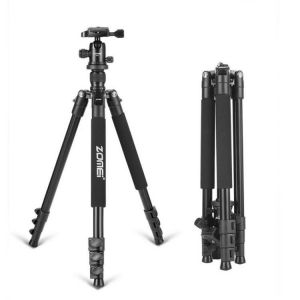 Zomei Q555 Professional Tripod Aluminum Flexible Portable Camera Tripod Stand Tripe with Ball Head for DSLR camera Smartphones