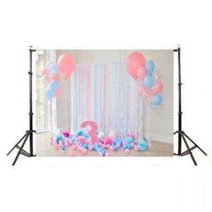 5x3FT 7x5FT 9x6FT Vinyl Pink Blue Balloon 3 Years Old Birthday Photography Backdrop Background Studio Prop