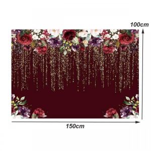 shopping צילום ומצלמות 3x5FT 5x7FT Red Rose Flower Photography Background Backdrop Sutido Prop