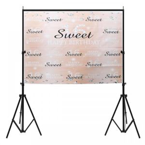 shopping צילום ומצלמות 5x3FT 7x5FT 8x6FT Vinyl Pink Sweet Happy Birthday Photography Backdrop Background Studio Prop