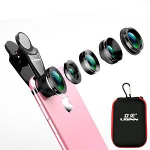 LIGINN L-515 5 in 1 Fisheye Wide Angle Macro Telescope Telephoto CPL Lens for Mobile Phone Smartphone