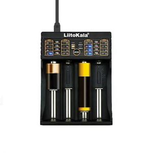 shopping סוללות ומטענים Liitokala Lii-402 Micro USB DC 5V 4Slots 18650/26650/16340/14500 Battery Charger