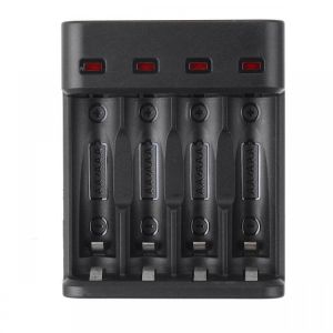 Portable DC 5V 4 Slot USB Rechargeable Li-ion Battery Charger For AA AAA Battery