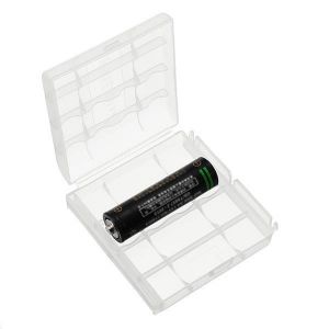 shopping סוללות ומטענים Palo Plastic Transparent White 4pcs AA AAA Battery Case Holder Storage Box