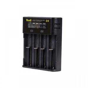 D4 Smart Battery Charger 4 Slot Intelligent Charging for Ni-MH A AA AAA Li-ion 18650 26650 20700 21700 SC C F6 Battery