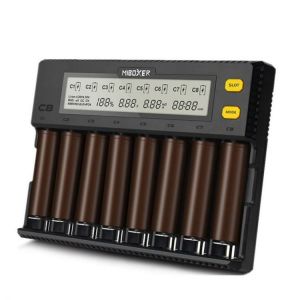 Miboxer C8 8 Slots Rapid Smart AA AAA 18650 Battery Charger Current Optional Overcharging Protection Adjustable Slots For Most Bat