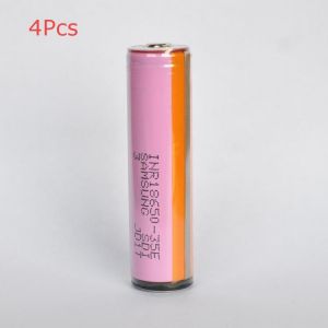 shopping סוללות ומטענים 4Pcs SAMSUNG INR18650-35E 18650 Power Battery 3500mAh 20A High Drain Rechargeable Li-ion Battery (Protected Button Top) For Flashl