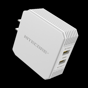 NITECORE UA42Q 2-Port Quick Charge USB 2.0 &amp; 3.0 Power Adapter US Plug AC Powercable Charger