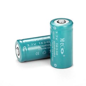 2PCS MECO 3.7v 1200mAh Reachargeable CR123A/16340 Li-ion Battery