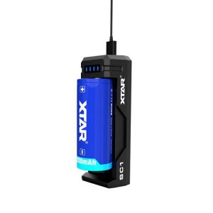 XTAR SC1 Single Slot LED Indicator USB 20700 18650 Battery Charger &amp; USB Output Power Bank