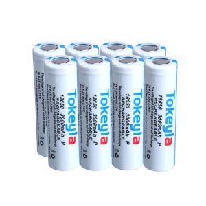 Tokeyla 8Pcs 2600mAh 18650 Battery 3.7V Protected Rechargeable Flashlight Power Camping Hunting Portable Li-ion Battery