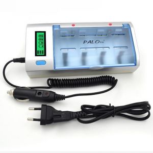 Palo 906W 4 Slots LCD Display Battery Charger For Nimh Nicd AA/AAA/SC/C/D/9V Rechargeable Battery