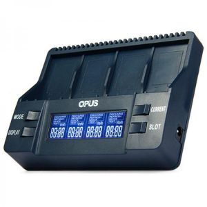 shopping סוללות ומטענים Opus BT-C900 Smart Battery Charger Digital 4 Slots LCD Display 9V 9V Li-Ion Charger Adapter EU/US Plug For 26650 18650 18500