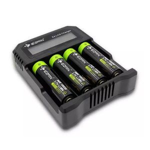 shopping סוללות ומטענים Eizfan X4 LCD USB Universal Battery Charger 4 Slots Small Li-ion Charger For Li-ion/NiMh/Lifepo4/18650/26650 Rechargeable Battery